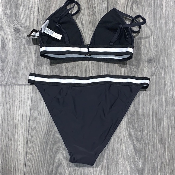 Black Two Piece Bathing Suit - Picture 4 of 5